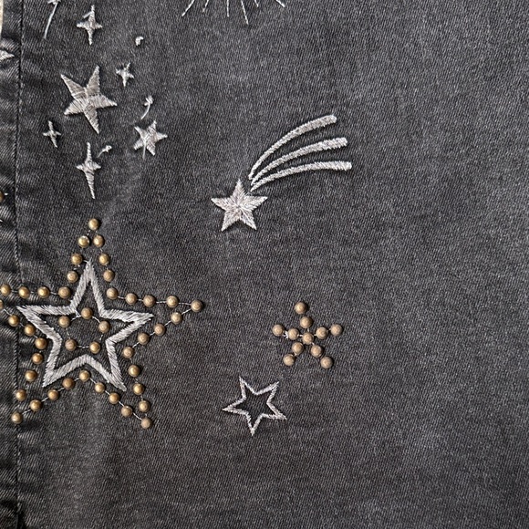 Driftwood Star Embellished Denim Skirt - Picture 2 of 6